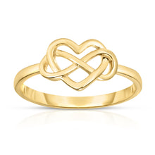 Load image into Gallery viewer, 10k Yellow Gold Infinity Heart Women&#39;s Ring
