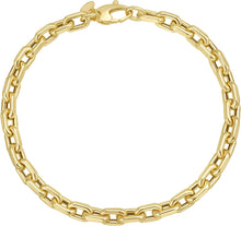 Load image into Gallery viewer, Italian 14k Yellow Gold French Cable Link Chain Bracelet, 8 Inch

