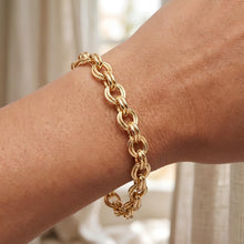 Load image into Gallery viewer, 14k Yellow Gold 11.8mm Double Round Cable Link Bracelet, 8 Inch
