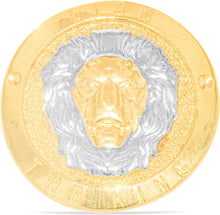 Load image into Gallery viewer, 10k Yellow Gold 24mm Lion The King Medallion Men&#39;s Ring, Sizes 5 - 13
