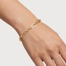 Load image into Gallery viewer, 14k Yellow Gold Elongated Oval Station Link Bracelet, 8 Inch
