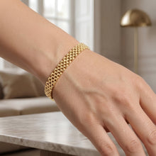 Load image into Gallery viewer, 14k Yellow Gold 4mm, 6.5mm or 9mm Panther Link Bracelet, 7 Inch
