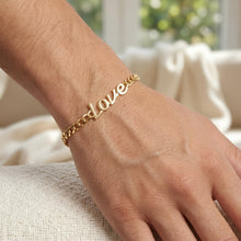 Load image into Gallery viewer, 14k Yellow Gold 7.2mm Love Lite Curb Link Bracelet, 7 Inch
