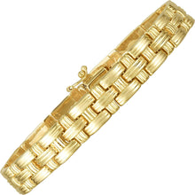 Load image into Gallery viewer, 14k Yellow Gold 9mm Basketweave Bracelet, 7.25 Inch
