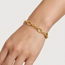 Load image into Gallery viewer, 14k Yellow Gold 7.5mm Large and 3.8mm Small Oval Link Bracelet, 7.25 Inch
