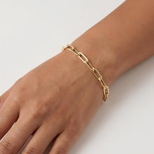 Load image into Gallery viewer, 14k Yellow Gold 4.5mm Elongated Paperclip Link Bracelet, 7.5 Inch
