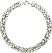 Load image into Gallery viewer, 14k White Gold 9.5mm Brick Watch Band Panther Link Bracelet
