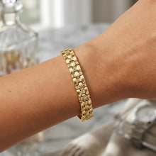 Load image into Gallery viewer, 14k Yellow Gold 9mm Basketweave Bracelet, 7.25 Inch
