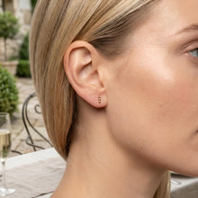 Load image into Gallery viewer, 14k Yellow Gold 5.7mm Beaded Bar Stud Earrings
