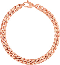 Load image into Gallery viewer, 14k Yellow Gold or White Gold or Rose Gold 6mm Classic Miami Cuban Link Chain Bracelet, 7.25 Inch
