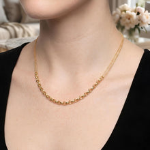 Load image into Gallery viewer, 14k Yellow Gold Rolo Adjustable Chain Friendship Necklace, 16 to 26 Inch
