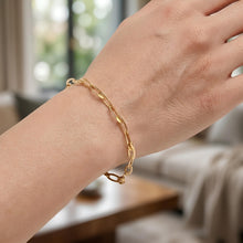 Load image into Gallery viewer, Italian 14k Yellow Gold 5.4mm Oval Disc Link Bracelet, 7.5 Inch
