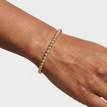 Load image into Gallery viewer, 14k Yellow Gold 3mm Alternating Polished Bead Link Bracelet, 7 Inch
