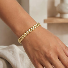 Load image into Gallery viewer, 14k Yellow Gold 7mm Sweetheart Link Bracelet, 7.25 Inch
