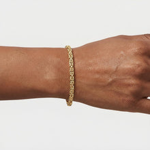 Load image into Gallery viewer, 14k Yellow Gold 7.2mm or 9mm Byzantine Link Bracelet
