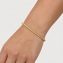 Load image into Gallery viewer, 14k Yellow Gold Diamond Cut Bead Link Bracelet, Adjustable 7.5" - 9 Inch
