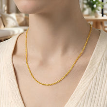 Load image into Gallery viewer, 14k Yellow Gold 3.3mm Cable Charm Link Chain Necklace, 18 Inch
