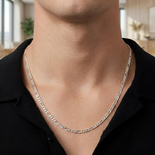 Load image into Gallery viewer, 14k Yellow Gold or White Gold 3mm Solid Figaro Chain Necklace
