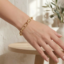 Load image into Gallery viewer, 14k Yellow Gold 7.4mm Fancy Elongated Marine Link Bracelet, 7.25 Inch
