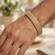 Load image into Gallery viewer, 14k Yellow Gold 8.8mm or 14.5mm Rice Mesh Bracelet, 7 Inch
