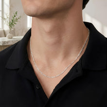 Load image into Gallery viewer, 14k Yellow Gold or White Gold 2.5mm Solid Figaro Chain Necklace

