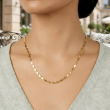 Load image into Gallery viewer, Italian 14k Yellow Gold Mirror Kite Link Chain Necklace, 18 Inch
