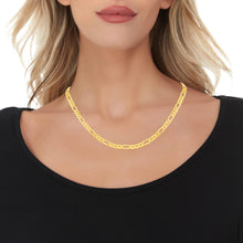 Load image into Gallery viewer, 14k Yellow Gold or White Gold 6mm Solid Figaro Chain Necklace
