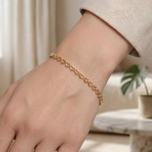 Load image into Gallery viewer, 14k Yellow Gold 3.2mm Heart Link Bracelet, 7 Inch
