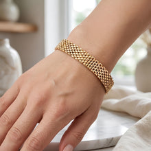 Load image into Gallery viewer, 14k Yellow Gold 4mm, 6.5mm or 9mm Panther Link Bracelet, 7 Inch
