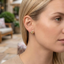 Load image into Gallery viewer, 14k Yellow Gold Double Knot Stud Earrings
