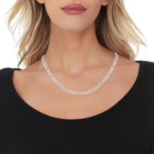 Load image into Gallery viewer, 14k Yellow Gold or White Gold 6mm Solid Figaro Chain Necklace
