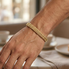 Load image into Gallery viewer, 14k Yellow Gold 8.8mm or 14.5mm Rice Mesh Bracelet, 7 Inch
