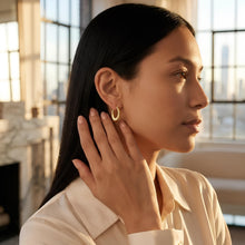 Load image into Gallery viewer, 10k Yellow Gold Shrimp Hoop Earrings
