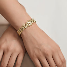 Load image into Gallery viewer, 14k Yellow Gold 8mm Basketweave Link Bracelet, 7.25 Inch
