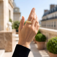 Load image into Gallery viewer, Italian 14k Yellow Gold 9.9mm Thick Tubogas Ring, Sizes 6 - 7
