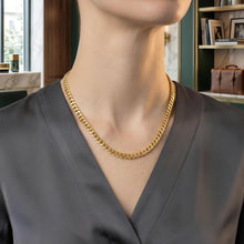 Load image into Gallery viewer, 14k Yellow Gold 6.5mm, 8mm or 9.5mm Lite Squared Miami Cuban Chain Necklace, 22 Inch

