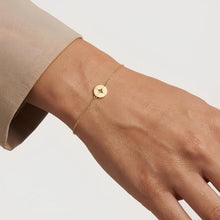 Load image into Gallery viewer, 14k Yellow Gold 13.5mm North Star Polished Disk Link Bracelet, 6.25" - 7 Inch
