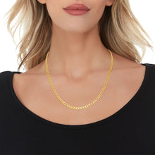 Load image into Gallery viewer, 14k Yellow Gold 4.5mm Lite Curb Chain Necklace
