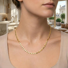 Load image into Gallery viewer, 14k Yellow Gold 3.2mm Solid Heart Charm Chain Necklace 18 Inch
