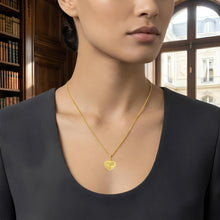 Load image into Gallery viewer, Italian 14k Yellow Gold 14mm Radiant Heart Charm Pendant with Optional Necklace,  16-17-18 Inch
