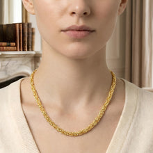 Load image into Gallery viewer, 14K Yellow Gold 6mm Byzantine Chain Necklace, 18 Inch
