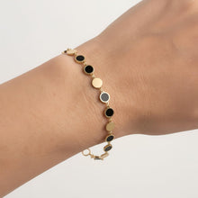 Load image into Gallery viewer, 14k Yellow Gold 5mm Gemstone Mirror Link Bracelet
