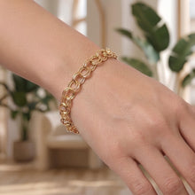Load image into Gallery viewer, 14k Yellow Gold 5.8mm Double Chino Link Chain Charm Bracelet 7.25 Inch or 8 Inch
