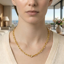 Load image into Gallery viewer, 14k Yellow Gold 5mm Paperclip Chain Necklace with Oversized Lock for Charms and Pendants, 18 Inch
