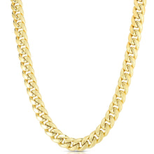 Load image into Gallery viewer, 10k Yellow Gold 8.2mm Solid Miami Cuban Chain Link Necklace
