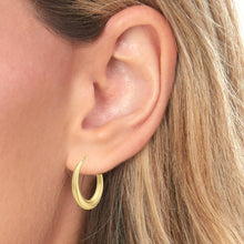 Load image into Gallery viewer, 14k Yellow Gold 26mm x 25mm Classic Round Hoop Earrings
