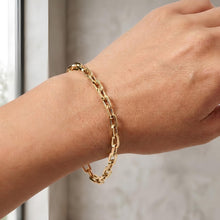 Load image into Gallery viewer, 14k Yellow Gold 4.2mm Short Paperclip Link Bracelet, 7.5 Inch
