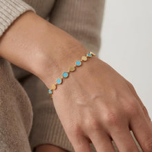 Load image into Gallery viewer, 14k Yellow Gold 5mm Gemstone Mirror Link Bracelet

