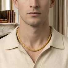 Load image into Gallery viewer, 14K Yellow Gold 6mm Byzantine Chain Necklace, 18 Inch
