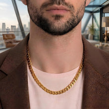 Load image into Gallery viewer, 14k Yellow Gold 6.5mm, 8mm or 9.5mm Lite Squared Miami Cuban Chain Necklace, 22 Inch
